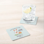 Some Bunny is One Boys Girls 1st Birthday Kartonnen Onderzetters (Insitu)