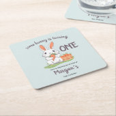 Some Bunny is One Boys Girls 1st Birthday Kartonnen Onderzetters (Schuin)