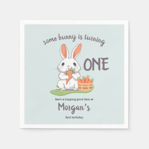 Some Bunny is One Boys Girls 1st Birthday Servet