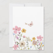 Some Bunny is ONE Girl Birthday Invitation Kaart (Achterkant)