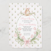 Some Bunny is One Invitation, Bunny Birthday Kaart (Voorkant / Achterkant)