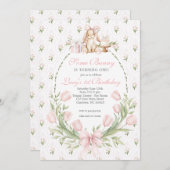 Some Bunny is One Invitation, Bunny Birthday Kaart (Voorkant / Achterkant)