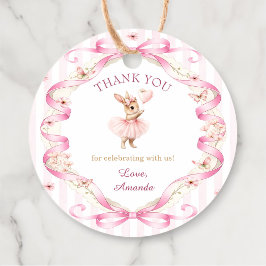 Some Bunny is One Pink Bow Gingham 1st Birthday Bedankjes Labels