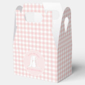 Some Bunny is One Roze Gingham Verjaardag Bedankdoosjes (Geopend)
