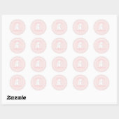 Some Bunny is One Roze Gingham Verjaardag Ronde Sticker (Vel)