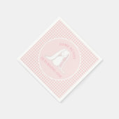 Some Bunny is One Roze Gingham Verjaardag Servet (Hoek)