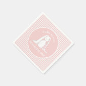 Some Bunny is One Roze Gingham Verjaardag Servet (Hoek)