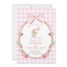 Some Bunny is One: Roze Lint Konijn Eerste Verjaar