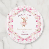 Some Bunny is One Roze Strikte Gingham 1e Verjaard Bedankjes Labels (Achterkant)