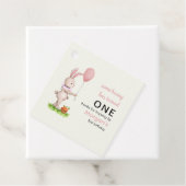 Some Bunny is One Schattige Rabbit Balloon 1st Bir Bedankjes Labels (In situ)