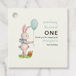 Some Bunny is One Schattige Rabbit Balloon 1st Bir Bedankjes Labels