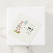 Some Bunny is One Schattige Rabbit Balloon 1st Bir Bedankjes Labels (In situ)