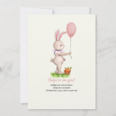 Some Bunny is One Schattige Rabbit Balloon 1st Bir Kaart (Achterkant)