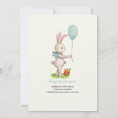 Some Bunny is One Schattige Rabbit Balloon 1st Bir Kaart (Achterkant)