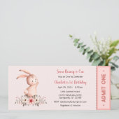 Some Bunny is One Uitnodiging, Bunny Eerste Feestj Kaart (Staand voorkant)