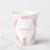 Some Bunny is Turning One 1st Birthday  Papieren Bekers (Achterkant)