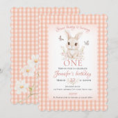 Some Bunny is Turning One Birthday Kaart (Voorkant / Achterkant)