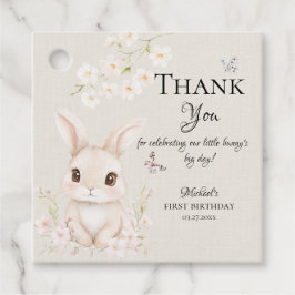 Some Bunny is Turning One Favor Tag Bedankjes Labels