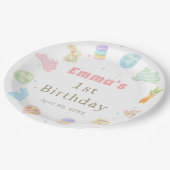 Some Bunny is Turning One Pastel Birthday Papieren Bordje (Gekanteld)