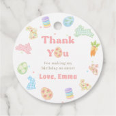 Some Bunny is Turning One Pastel Birthday Thank  Bedankjes Labels (Achterkant)