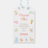 Some Bunny is Turning One Pastel Birthday Thank Cadeaulabel (Achterkant)