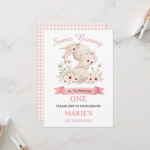 Some Bunny Is Turning One Uitnodiging voor 1e verj
