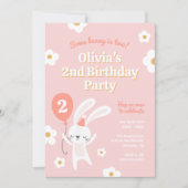 Some Bunny is twee Schattigee Retro 2e verjaardags Kaart (Voorkant)