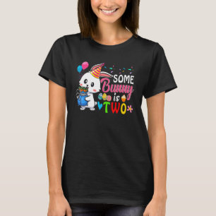 Some Bunny Is Two Schattige Bunny 2de Verjaardag P T-shirt