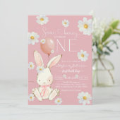 Some Bunny Little Bunny First 1st Birthday Kaart (Staand voorkant)