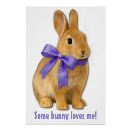 Some bunny loves me! perfect poster (Voorkant)