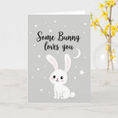 Some Bunny Loves You Baby Kaart (Gele Bloem)