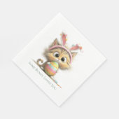 Some Bunny Loves You Cute Easter Cat Napkins Servet (Hoek)