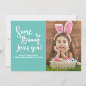 Some Bunny Loves You Cute Easter Photo Kaart (Voorkant)