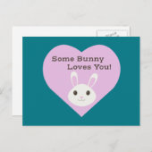 Some Bunny Loves You Feestdagenkaart (Voorkant / Achterkant)