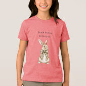 Some Bunny Loves You Green Bow Easter Tri-Blend Shirt (Voorkant)