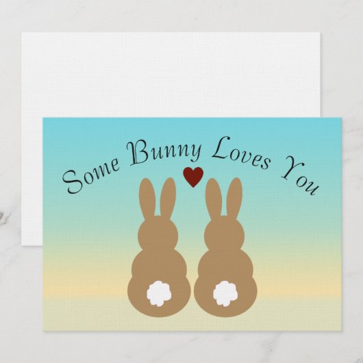 Some Bunny Loves You Kaart (Voorkant / Achterkant)