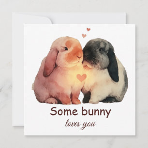Some Bunny Loves You Koppel Liefde Kaart