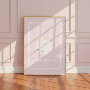 Some Bunny Loves You Meisjeskamer Nursery Kunst Poster