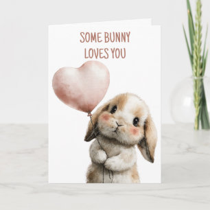 Some Bunny Loves You met Hart Ballon Kaart