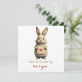 Some Bunny Loves You met Liebesbrief Kaart (Staand voorkant)