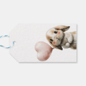 Some Bunny Loves You with Heart Balloon Cadeaulabel (Achterkant Horizontaal)