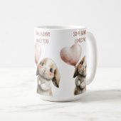 Some Bunny Loves You with Heart Balloon Koffiemok (Voorkant rechts)