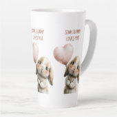 Some Bunny Loves You with Heart Balloon Latte Mok (Rechterhoek)