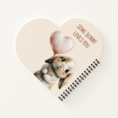 Some Bunny Loves You with Heart Balloon Notitieboek (Achterkant)