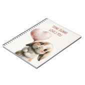 Some Bunny Loves You with Heart Balloon Notitieboek (Linkerzijde)