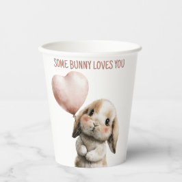 Some Bunny Loves You with Heart Balloon Papieren Bekers