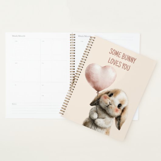 Some Bunny Loves You with Heart Balloon Planner (Display)