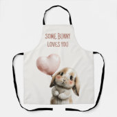 Some Bunny Loves You with Heart Balloon Schort (Voorkant)