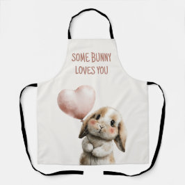 Some Bunny Loves You with Heart Balloon Schort