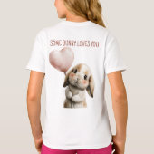 Some Bunny Loves You with Heart Balloon T-shirt (Achterkant)